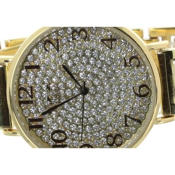 Crystal Bezel Gold Women’s Luxury Dial Watch NEW